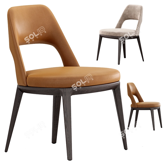 Elegant Sophie Chair Poliform Beauty 3D model image 2