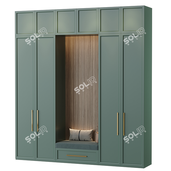 Modern Hallway Furniture Set 3D model image 1