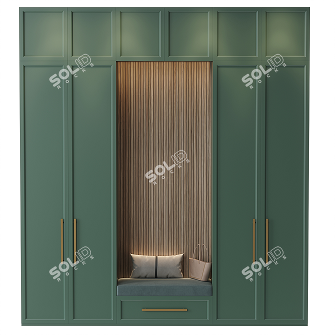 Modern Hallway Furniture Set 3D model image 2