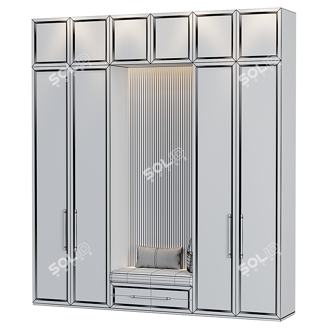 Modern Hallway Furniture Set 3D model image 4