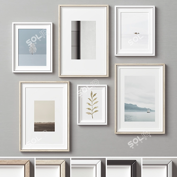 Modern Frame Collection - 6 Pieces 3D model image 1