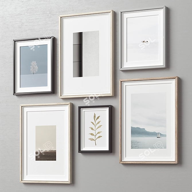 Modern Frame Collection - 6 Pieces 3D model image 3