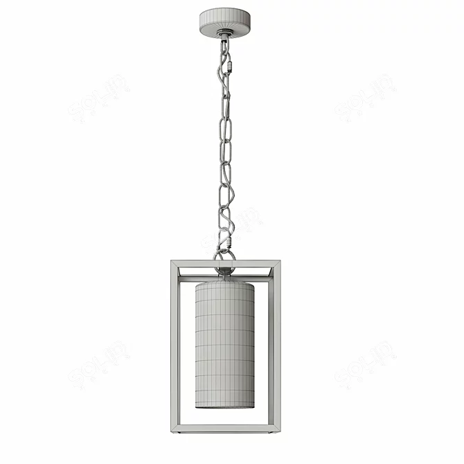 Urban Iron Chandelier Pendant Light 3D model image 3