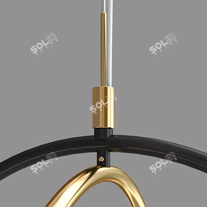 Glowing Orb Chandelier 60cm 3D model image 4