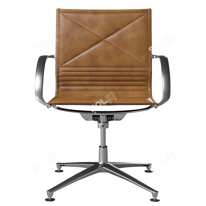 Stylish JOINT Armchair with Swivel 3D model image 3