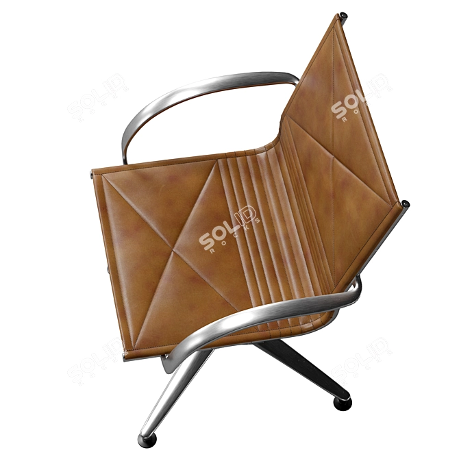 Stylish JOINT Armchair with Swivel 3D model image 4