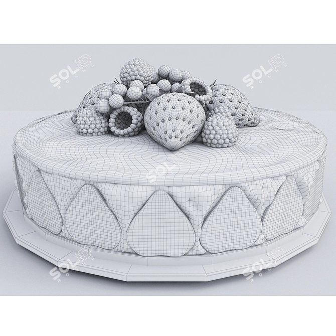 Premium 3D Cake Model Kit 3D model image 3