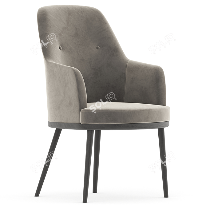 Modern MASSENET Chaise Armchair in 2017 3D model image 2