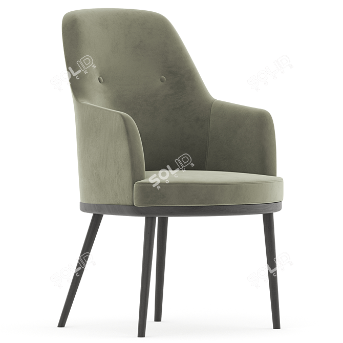 Modern MASSENET Chaise Armchair in 2017 3D model image 3