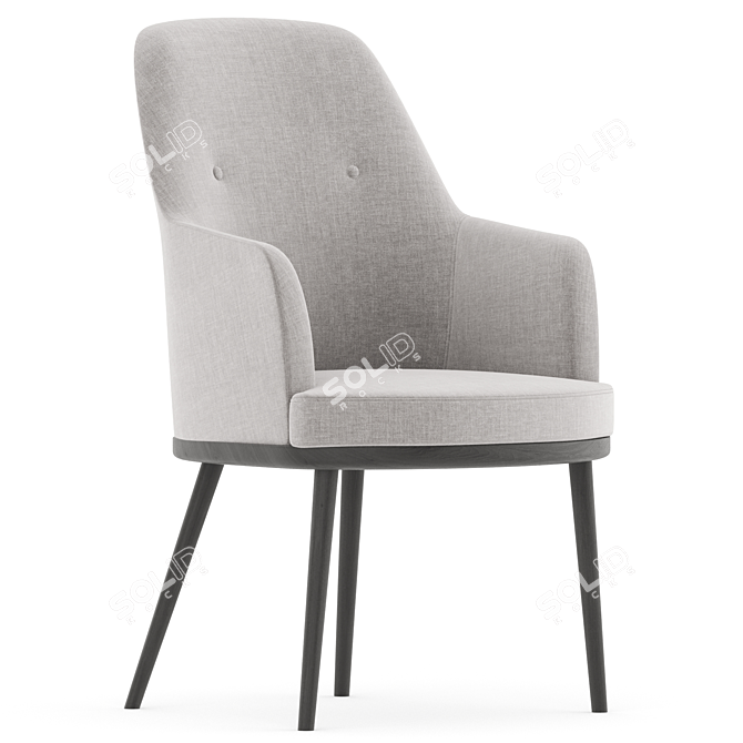 Modern MASSENET Chaise Armchair in 2017 3D model image 4