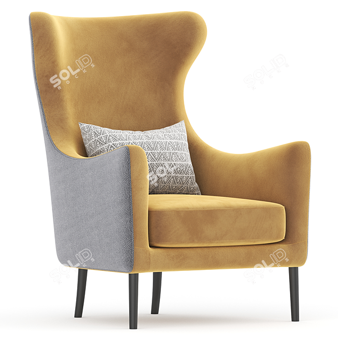 Modern 3D Fauteuil AMBER Armchair 3D model image 1