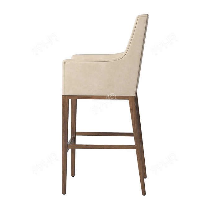 Sleek Modern RH Leigh Barstool 3D model image 2