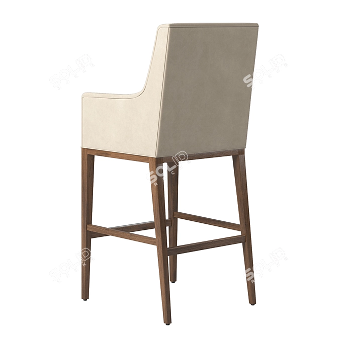 Sleek Modern RH Leigh Barstool 3D model image 3