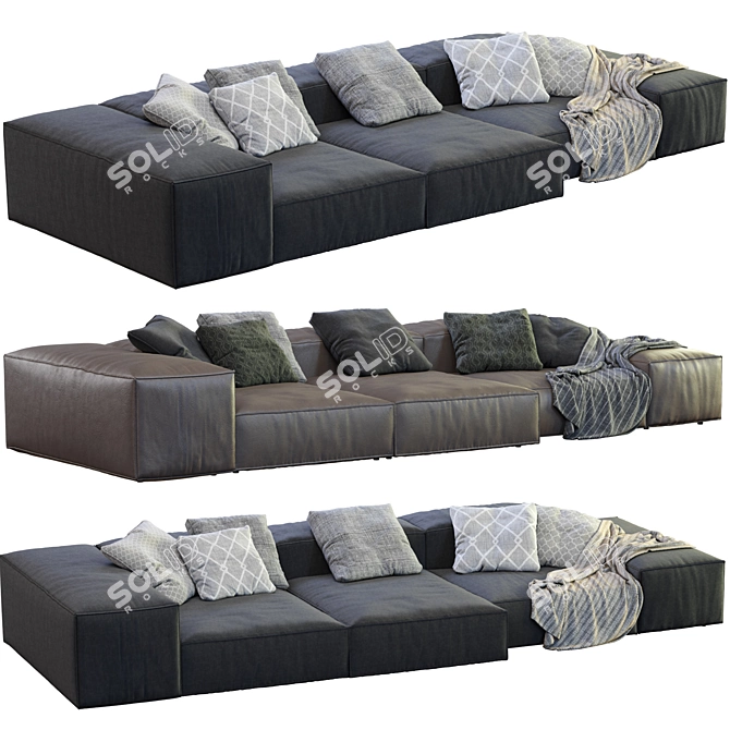 Living Divani Sofa, Extra Soft 3D model image 1