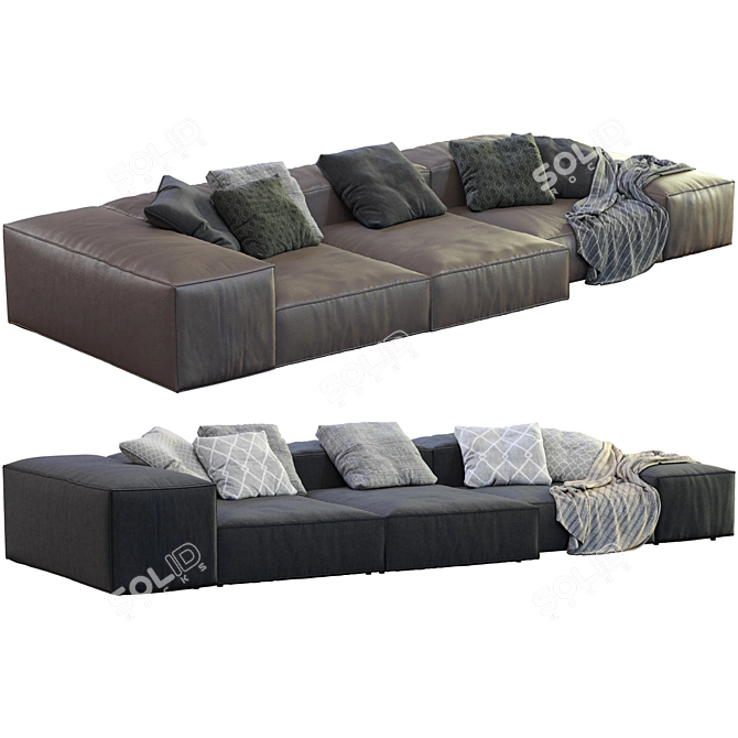 Living Divani Sofa, Extra Soft 3D model image 4