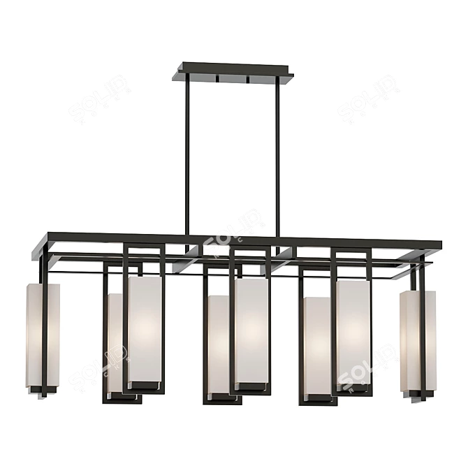 Kichler Perimeter Chandelier: Elegant Bronze 3D model image 1