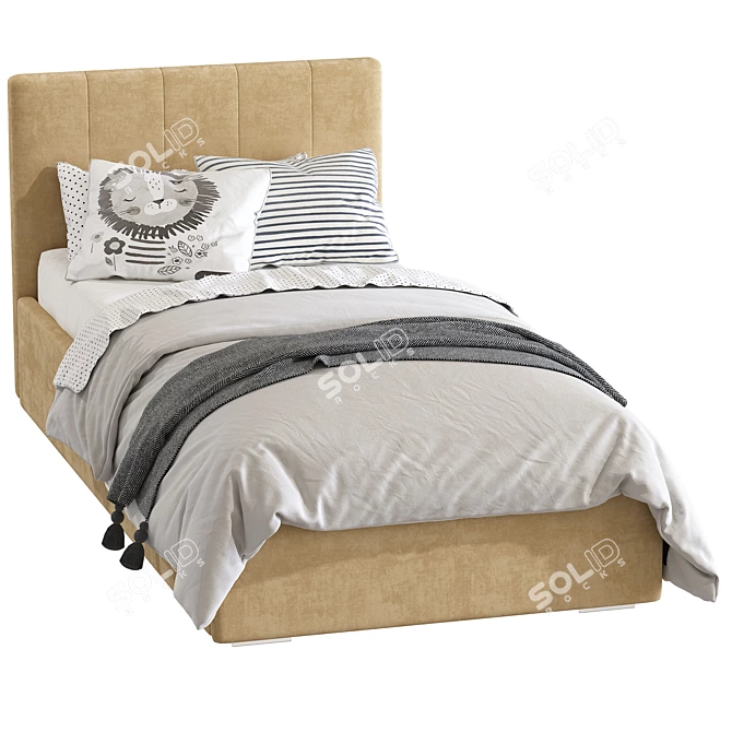 Modern Upholstered Bed 255 3D model image 3