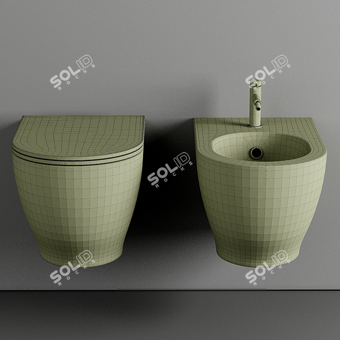 RAK Harmony Wall Hung Set 3D model image 3