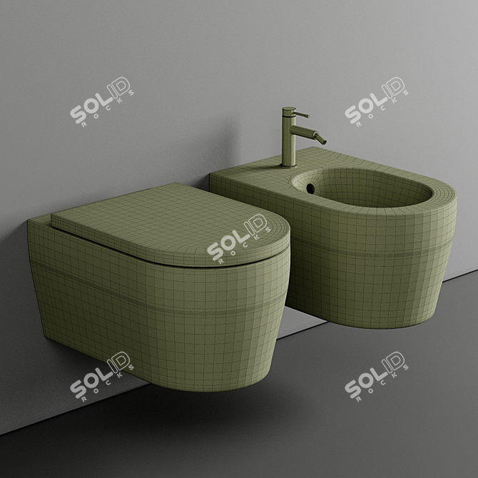 Britton Stadium Wall Hung Set 3D model image 3