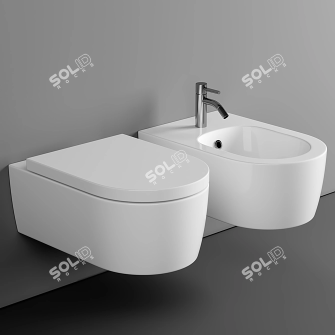  Tissino Angelo Wall Toilet Combo 3D model image 1