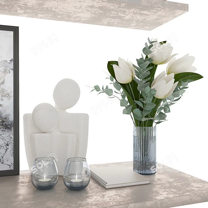  Contemporary Decor Set with Vases 3D model image 2