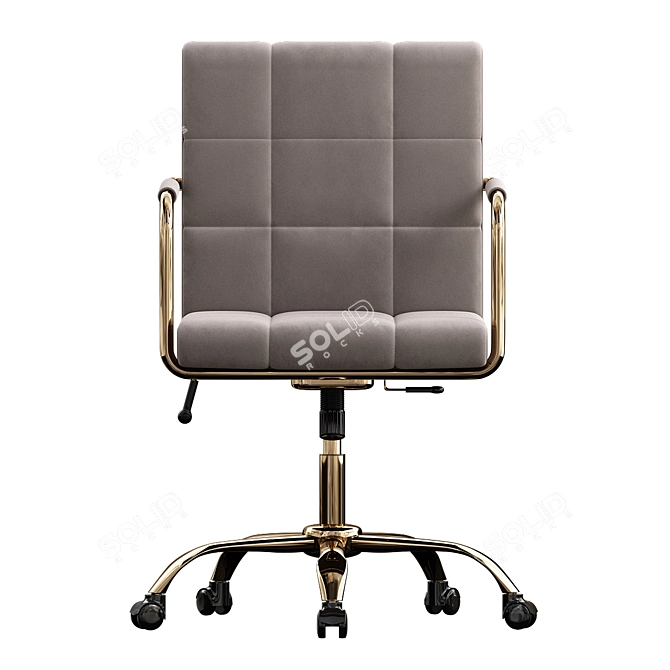 Elegant Office Chair 3D Model 3D model image 2