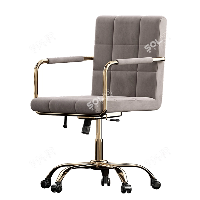 Elegant Office Chair 3D Model 3D model image 3