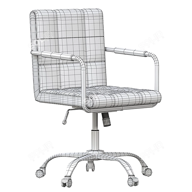 Elegant Office Chair 3D Model 3D model image 6