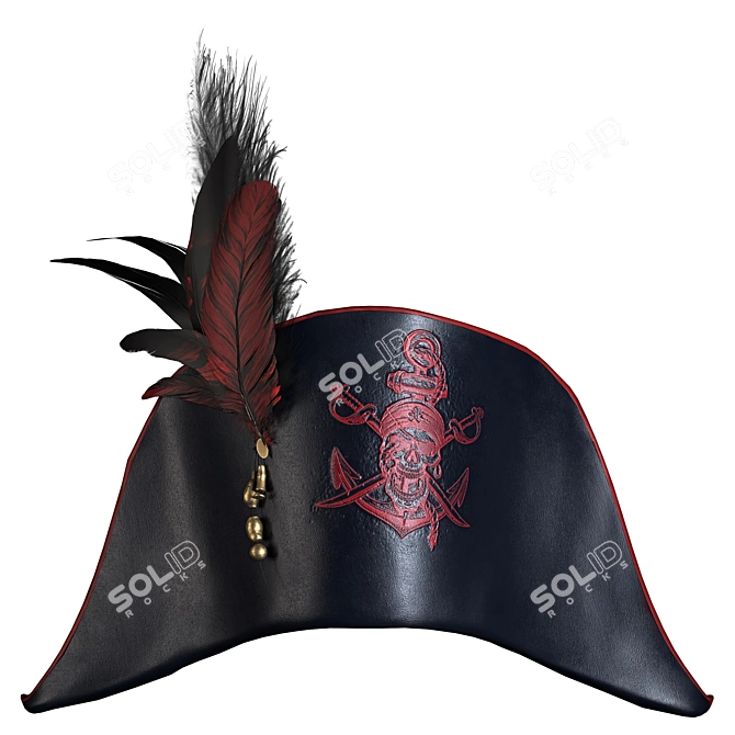 Detailed Pirate Hat 3D Model 3D model image 1