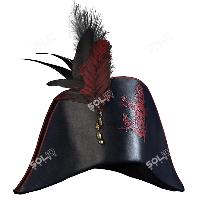 Detailed Pirate Hat 3D Model 3D model image 2