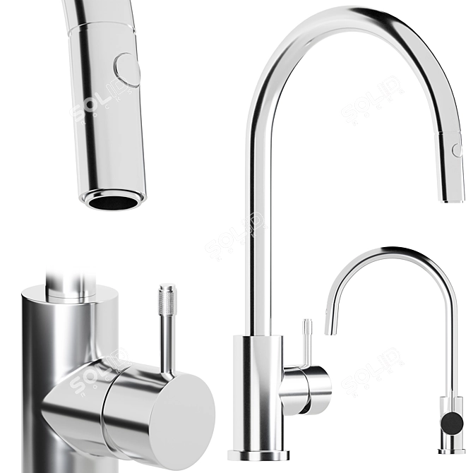 Color-Changing Yokato Kitchen Faucet 3D model image 1