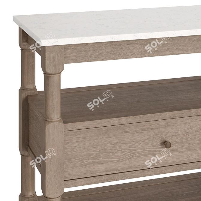 Pottery Barn Marble Console Table 3D model image 3