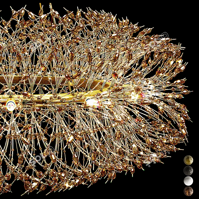 Elegant Crystal Chandelier: Luxury Illumination 3D model image 2