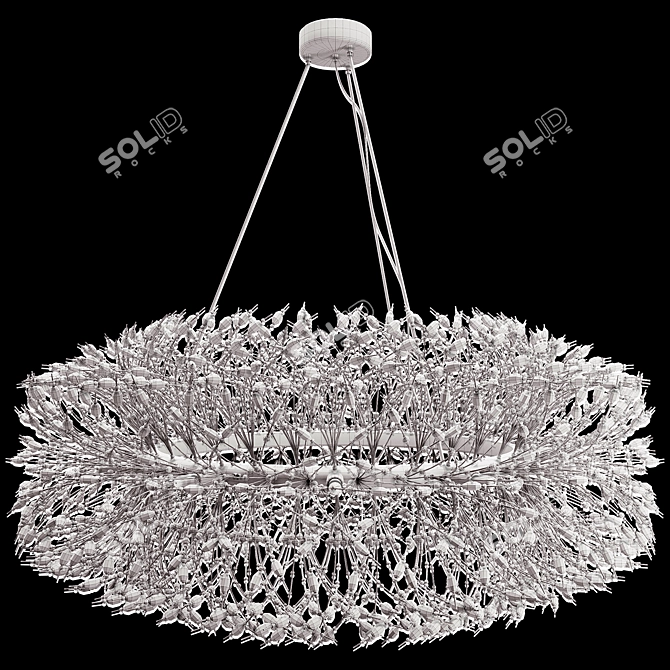 Elegant Crystal Chandelier: Luxury Illumination 3D model image 6