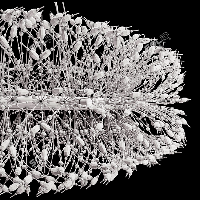 Elegant Crystal Chandelier: Luxury Illumination 3D model image 9