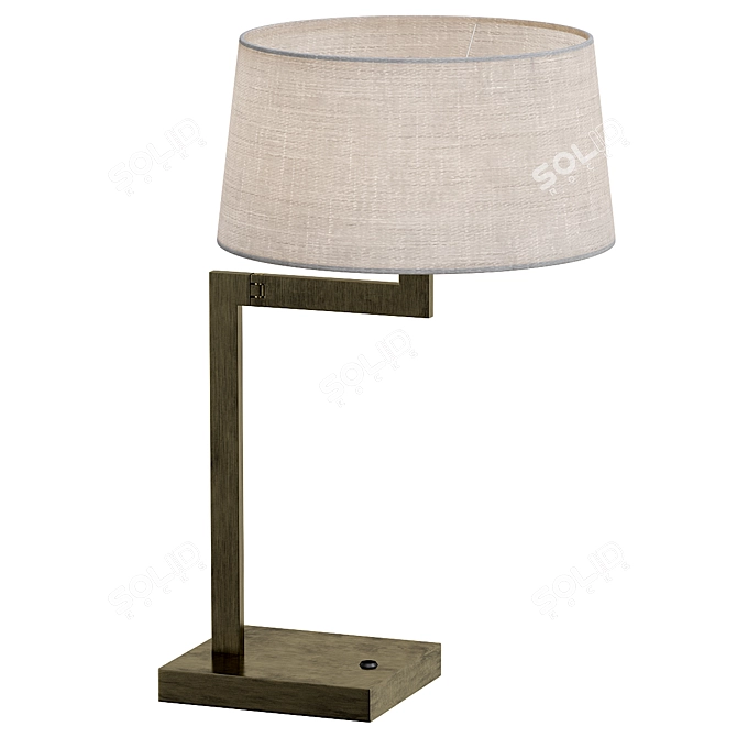 Stylish Swing Brass Table Model 3D model image 1