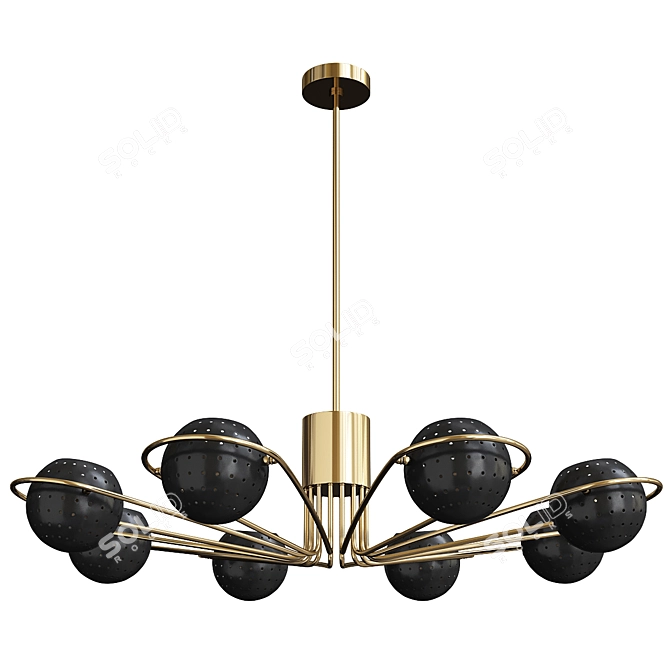 BLU Scarab Chandelier - Elegant Lighting Statement 3D model image 1