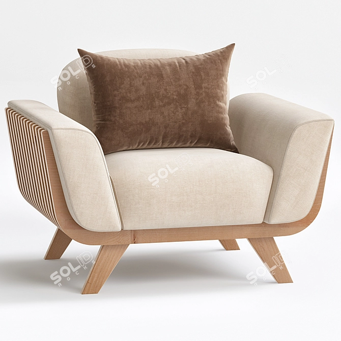 Lazy Hamper Armchair 3D Model 3D model image 1