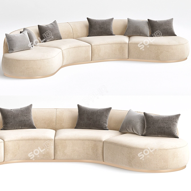 Contemporary Sectional Sofa 3D Model 3D model image 3