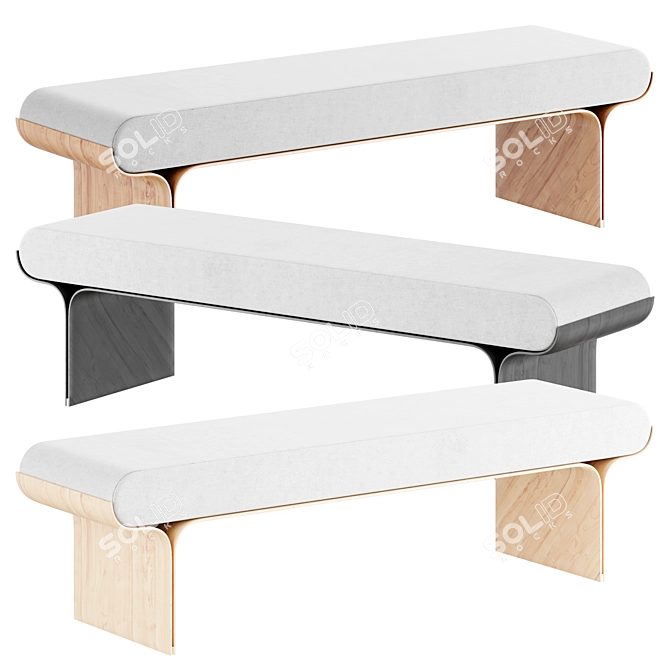 Gallotti&Radice Bench Stami 3D model image 2