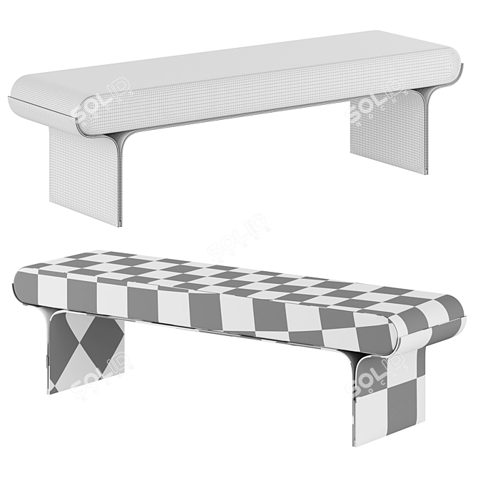 Gallotti&Radice Bench Stami 3D model image 3