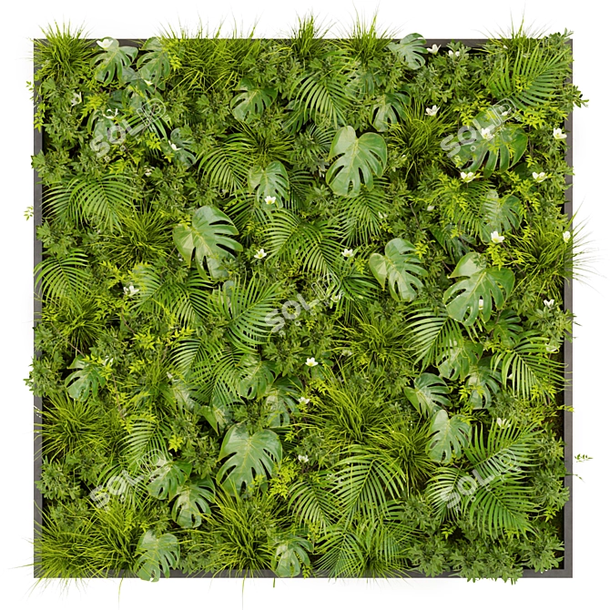 Volume 359 Vertical Leaf Palm 3D model image 2