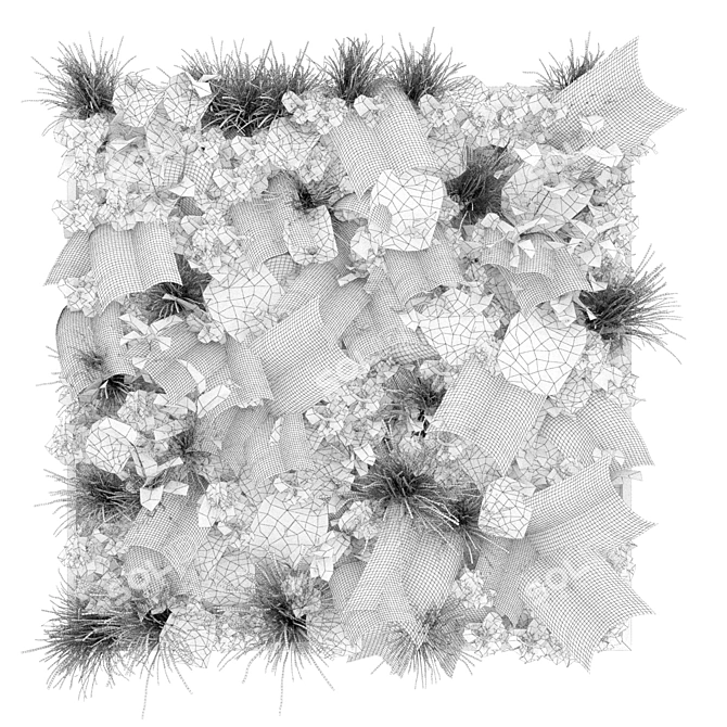 Volume 359 Vertical Leaf Palm 3D model image 6