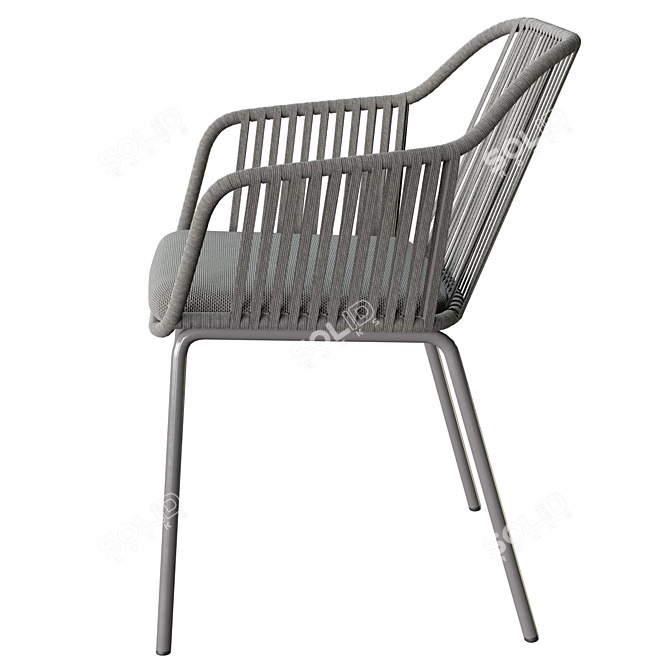 Babila Twist Armchair: Harmonious Elegance 3D model image 2