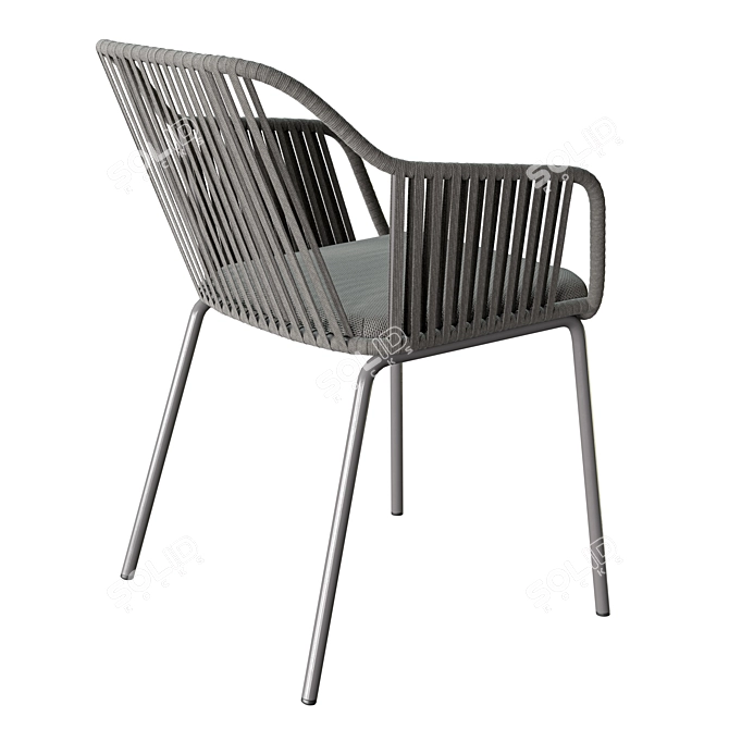 Babila Twist Armchair: Harmonious Elegance 3D model image 3