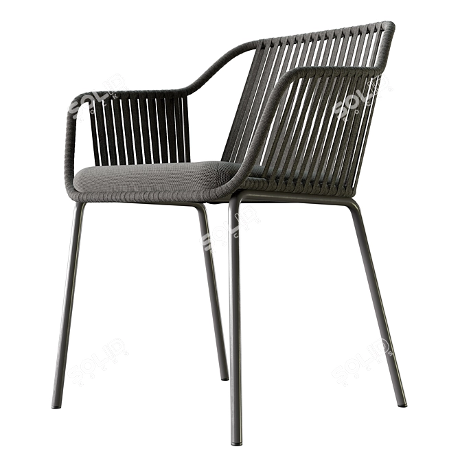 Babila Twist Armchair: Harmonious Elegance 3D model image 5