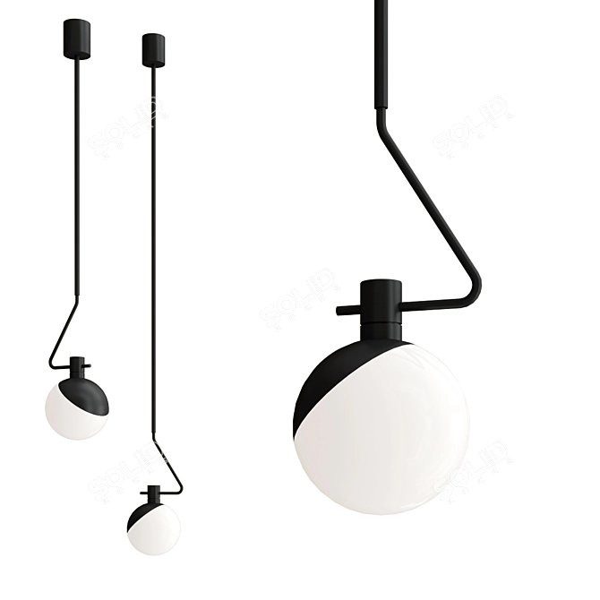 Grupa Baluna Blown Glass Lamp 3D model image 1