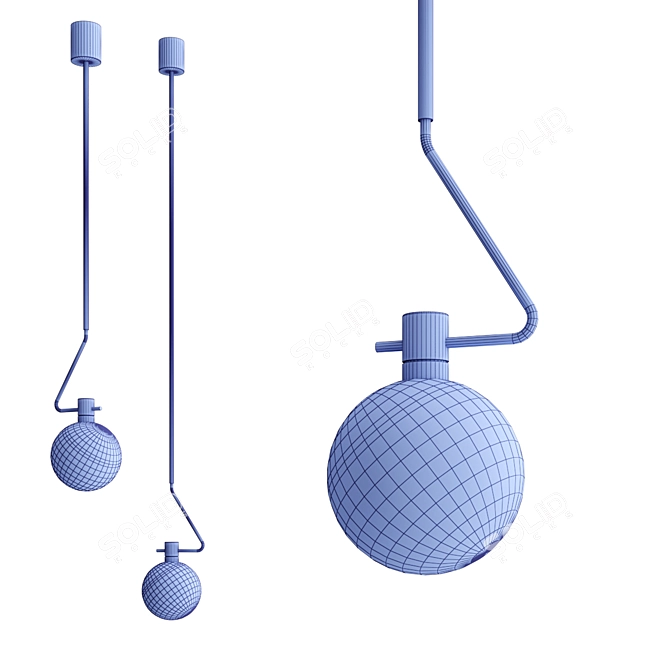 Grupa Baluna Blown Glass Lamp 3D model image 2