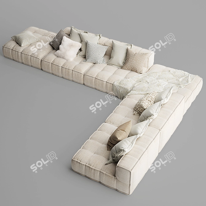 Uniqwa Denver Natural Sofa 3D model image 3