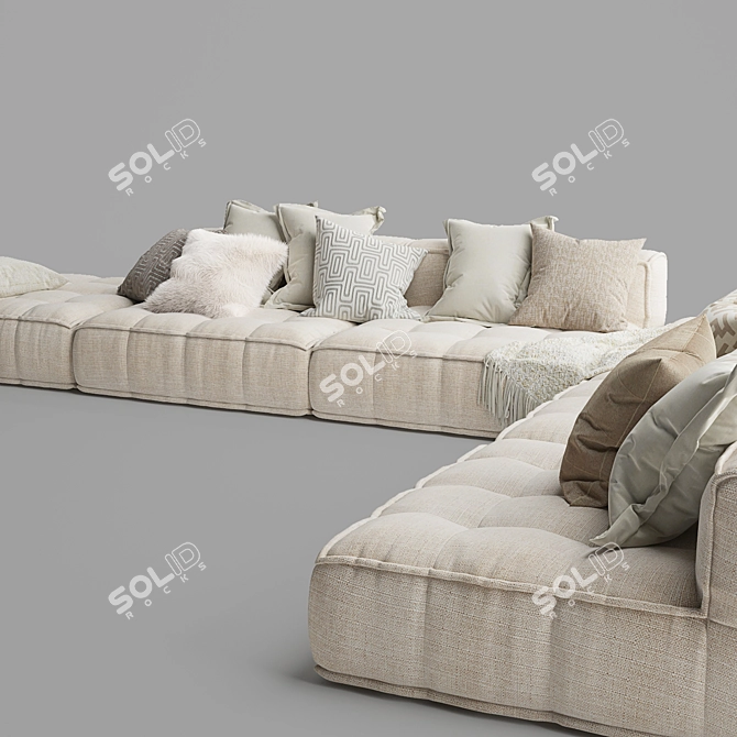 Uniqwa Denver Natural Sofa 3D model image 6